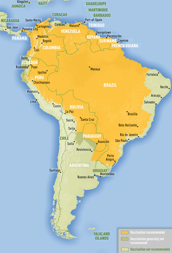 south-america-yellow-fever-map